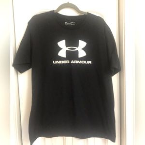 Men’s Under Armour XL Black & White Logo T-shirt